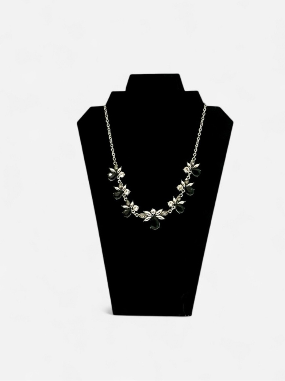 Paparazzi Explosive Effulgence Black Rhinestone Crystal Statement Goth Necklace